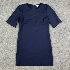 Gap Sheath Dress Womens Size 2 Navy Blue Short Sleeve Career Office Work